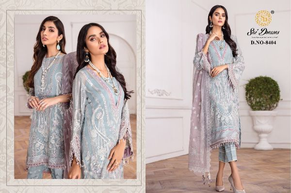 Sai Dresses Present Jazmin Vol-17 Pakistani Fox Georgette Embroidery Suits Latest Catalogue Wholesale Rate In Surat