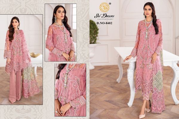 Sai Dresses Present Jazmin Vol-17 Pakistani Fox Georgette Embroidery Suits Latest Catalogue Wholesale Rate In Surat