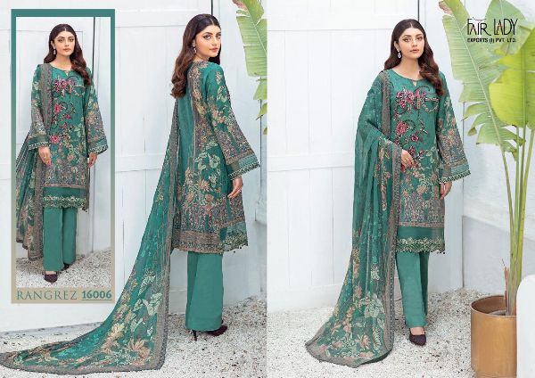 Fair Lady Presnets Ramsha Rangrez Pakistani Luxury Lawn Collection 2021 Wholesale Rate In Surat