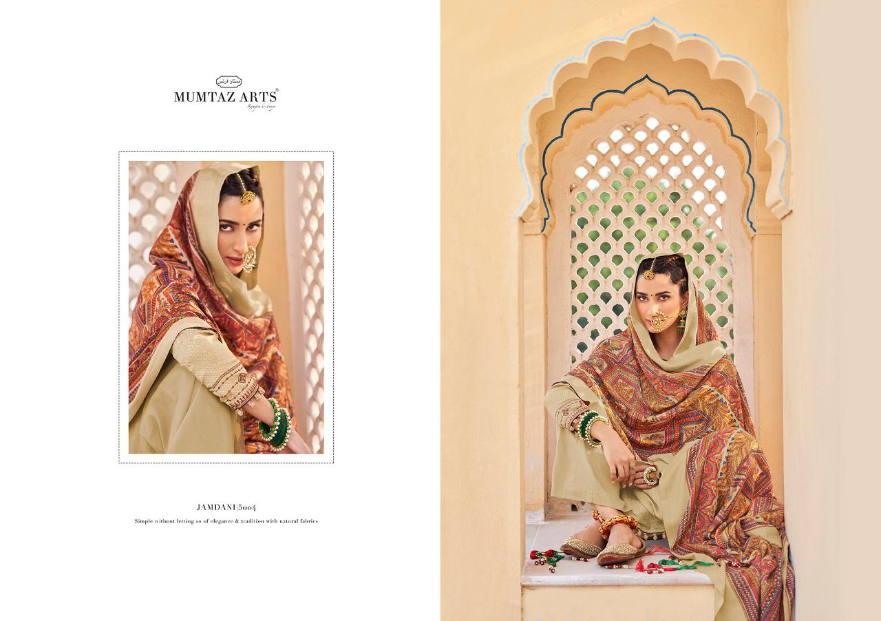 Hint Of Red And Beige Chanderi Silk by Resham Woven Jamdani Suit With –  Faburra