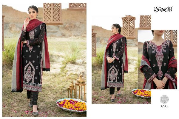 Noor Presents  Qalamkar Vol 2 3033 To 3037 Pakistani Suits Wholesale Rate In Surat