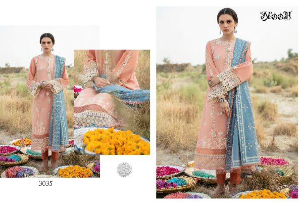 Noor Presents  Qalamkar Vol 2 3033 To 3037 Pakistani Suits Wholesale Rate In Surat