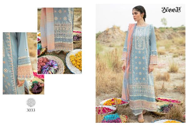 Noor Presents  Qalamkar Vol 2 3033 To 3037 Pakistani Suits Wholesale Rate In Surat
