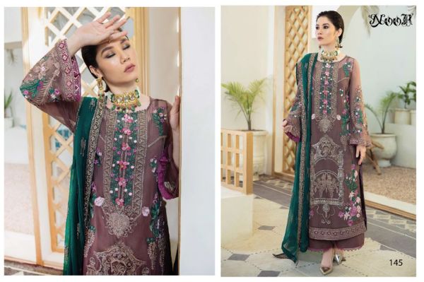Noor Presents  Poshak Greogette Wear Heavy Embroidery Pakistani Salwar Kameez Wholesale Rate In Surat