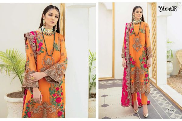 Noor Presents  Poshak Greogette Wear Heavy Embroidery Pakistani Salwar Kameez Wholesale Rate In Surat