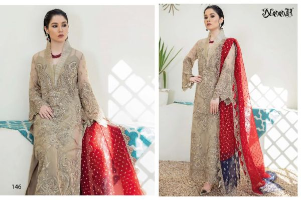 Noor Presents  Poshak Greogette Wear Heavy Embroidery Pakistani Salwar Kameez Wholesale Rate In Surat