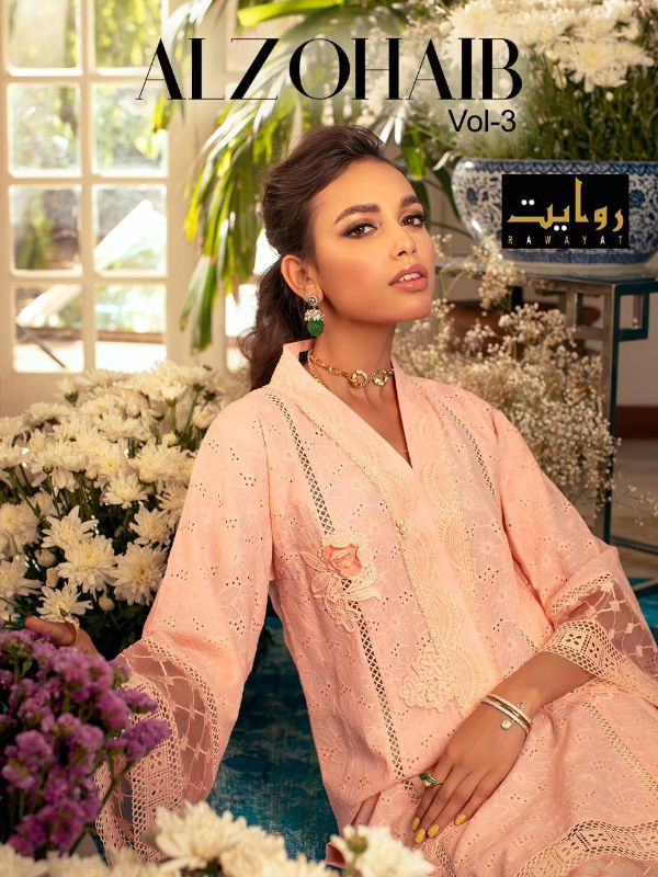 Rawayat Presents  Al Zohaib Vol 3 D.no-33003 To D.no-33009 Pakistani Suits Wholesale Rate In Surat