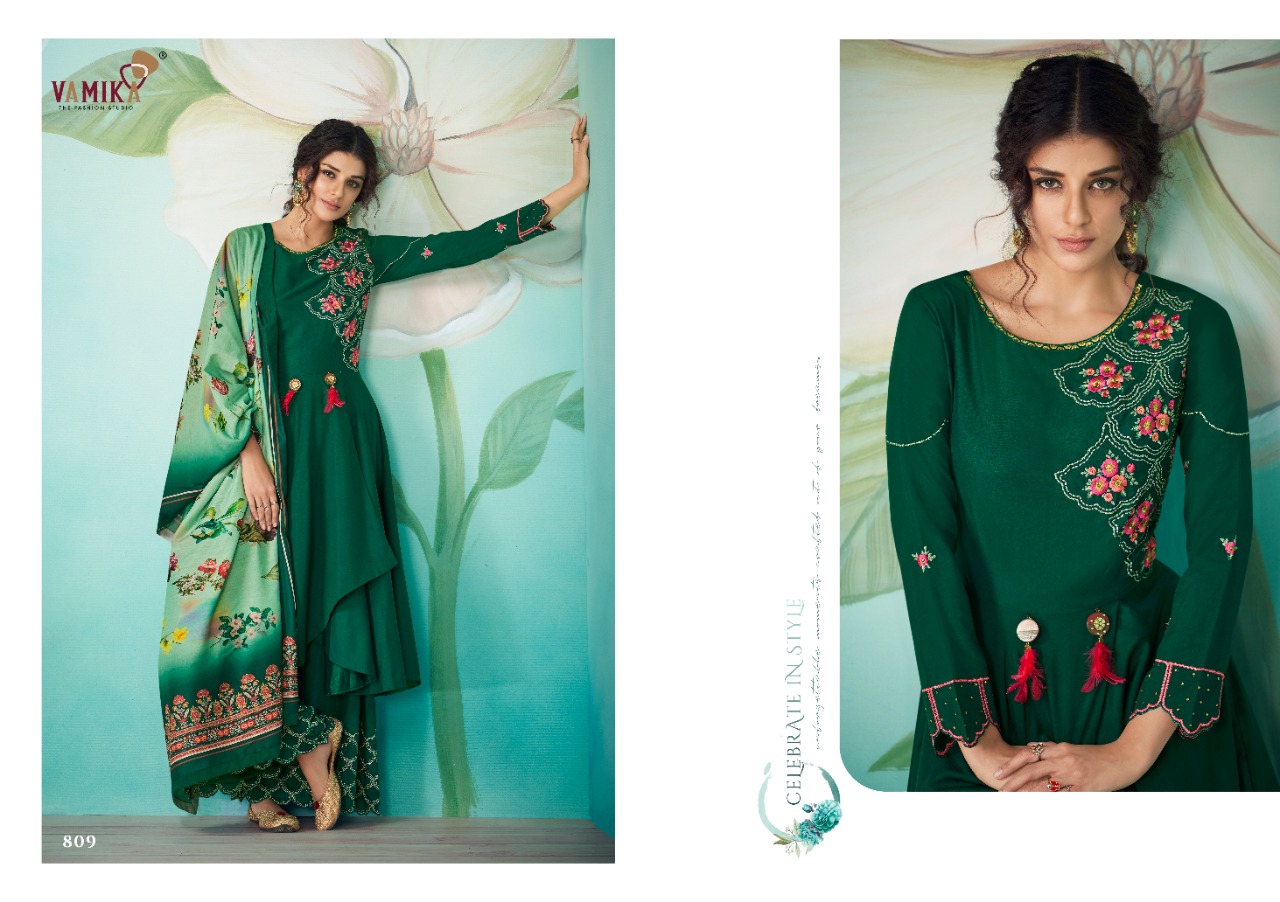 Vamika Presents Chahat Vol 2 Pure Maslin With Cotton Inner Fancy Salwar Kameez