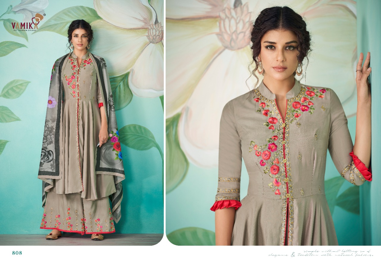 Vamika Presents Chahat Vol 2 Pure Maslin With Cotton Inner Fancy Salwar Kameez