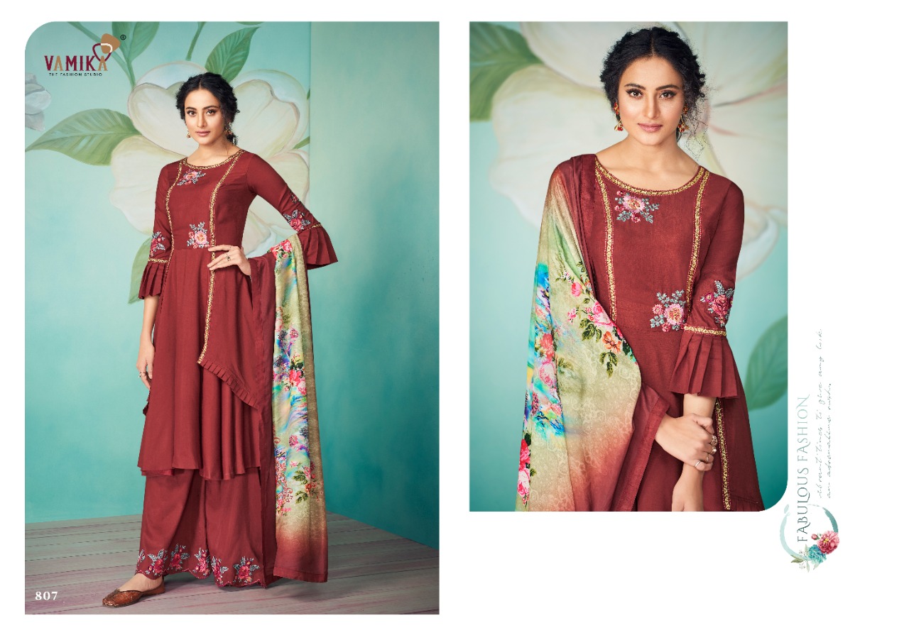 Vamika Presents Chahat Vol 2 Pure Maslin With Cotton Inner Fancy Salwar Kameez