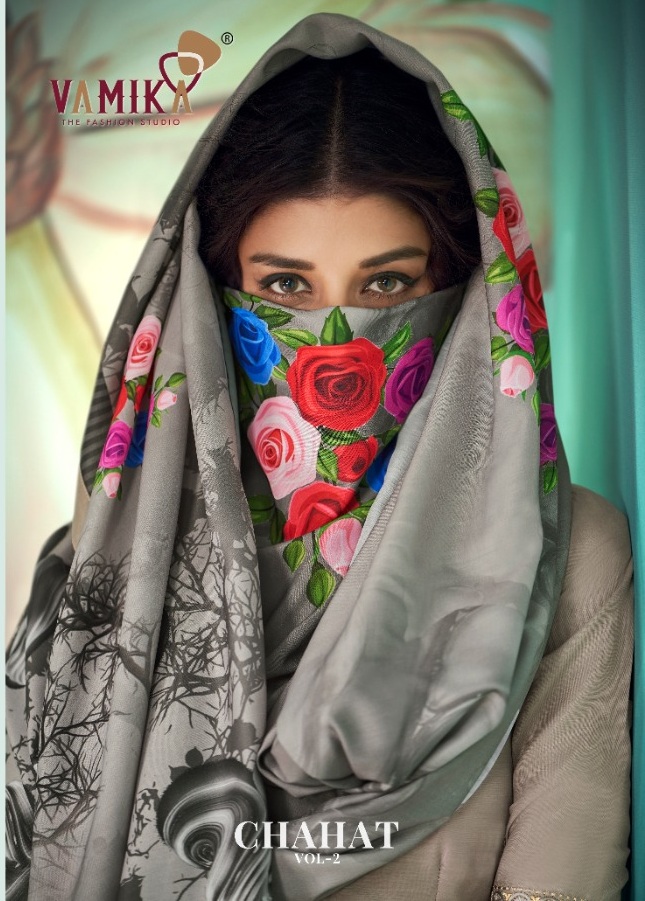 Vamika Presents Chahat Vol 2 Pure Maslin With Cotton Inner Fancy Salwar Kameez