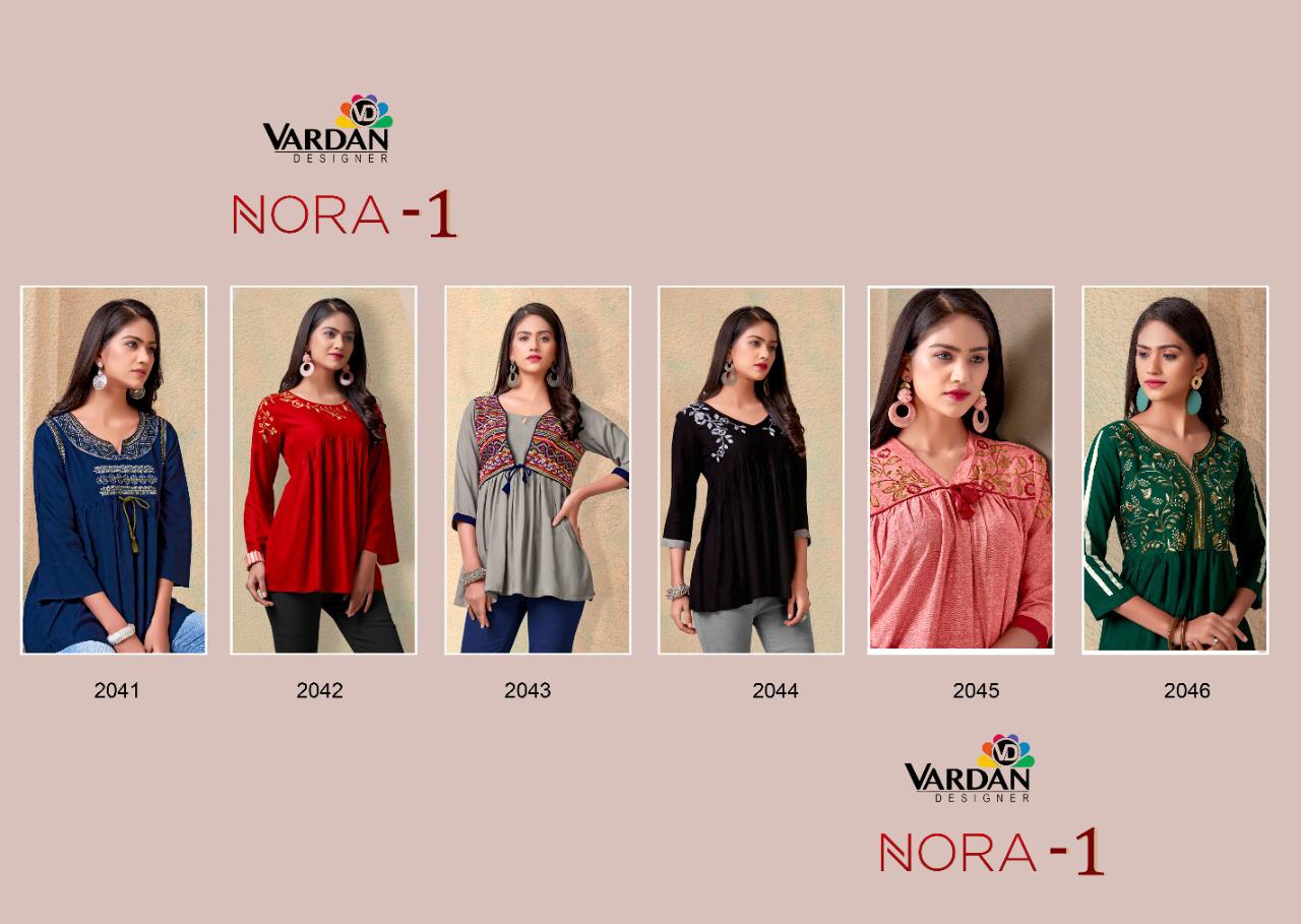 Vardan Designer Presents Nora Vol 1  Rayon Short Pattern Wholesale Rate  In Suart