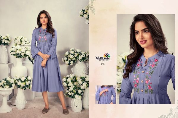 Vardan Presents  Good News Rayon Embroidery Feeding Kurti Collection Wholesale Rate In Surat