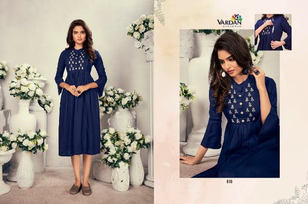 Vardan Presents  Good News Rayon Embroidery Feeding Kurti Collection Wholesale Rate In Surat