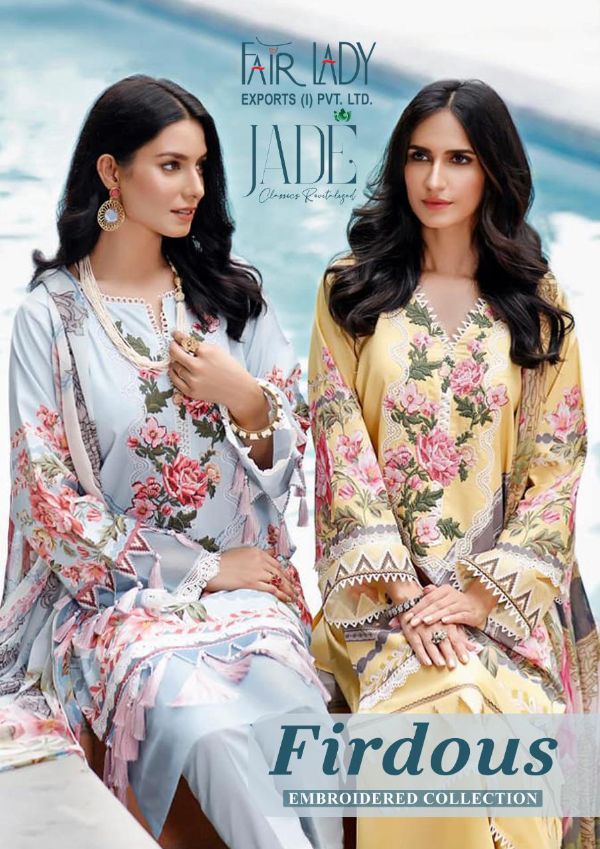Fair Lady Presnets  Firdous Embroidery Collection Digital Print Wholesale Rate In Surat