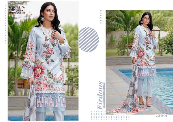 Fair Lady Presnets  Firdous Embroidery Collection Digital Print Wholesale Rate In Surat