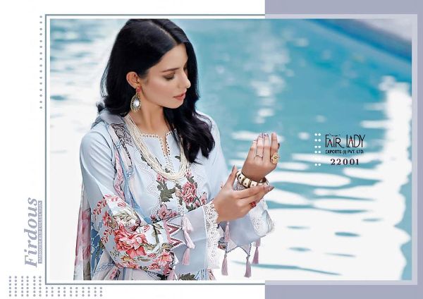Fair Lady Presnets  Firdous Embroidery Collection Digital Print Wholesale Rate In Surat
