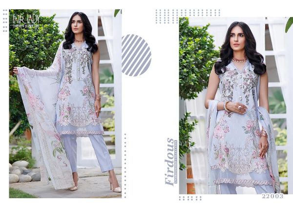 Fair Lady Presnets  Firdous Embroidery Collection Digital Print Wholesale Rate In Surat
