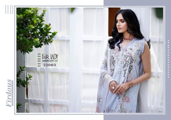 Fair Lady Presnets  Firdous Embroidery Collection Digital Print Wholesale Rate In Surat
