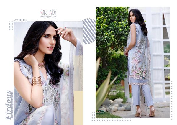 Fair Lady Presnets  Firdous Embroidery Collection Digital Print Wholesale Rate In Surat