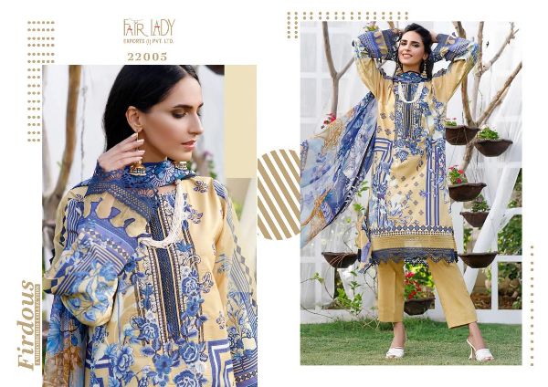 Fair Lady Presnets  Firdous Embroidery Collection Digital Print Wholesale Rate In Surat