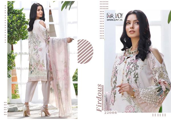 Fair Lady Presnets  Firdous Embroidery Collection Digital Print Wholesale Rate In Surat