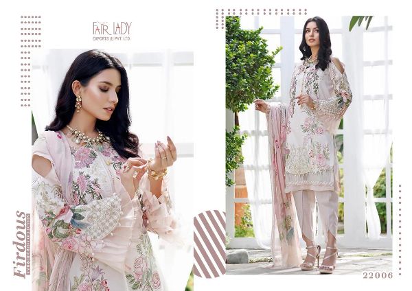 Fair Lady Presnets  Firdous Embroidery Collection Digital Print Wholesale Rate In Surat