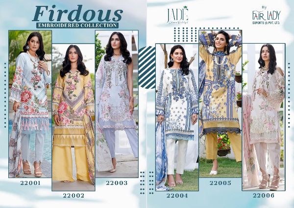 Fair Lady Presnets  Firdous Embroidery Collection Digital Print Wholesale Rate In Surat