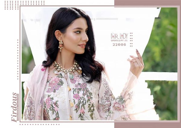 Fair Lady Presnets  Firdous Embroidery Collection Digital Print Wholesale Rate In Surat