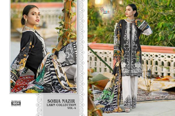 Shree Fabs Presnets Sobia Nazir Lawn Collection Vol - 4 Wholesale Rate In Surat