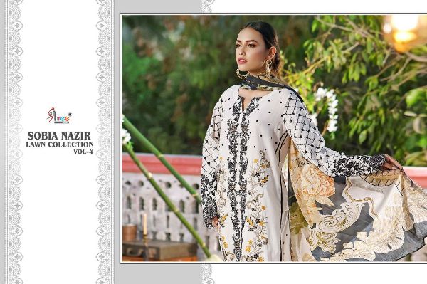 Shree Fabs Presnets Sobia Nazir Lawn Collection Vol - 4 Wholesale Rate In Surat