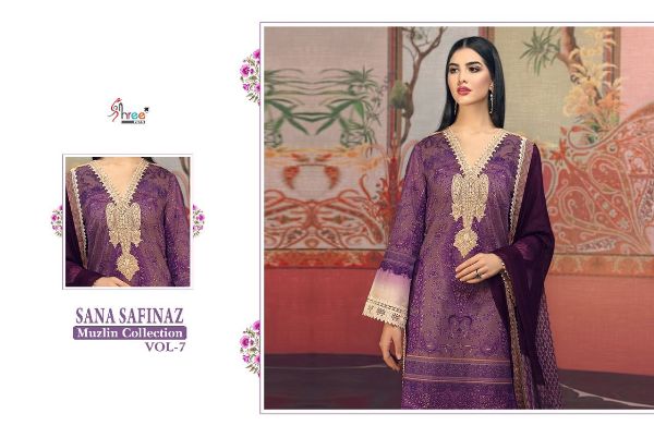 Shree Fabs Presnets Sana Safinaz Muzlin Collection Vol-07 Pakistani Suit Wholesale Rate In Surat