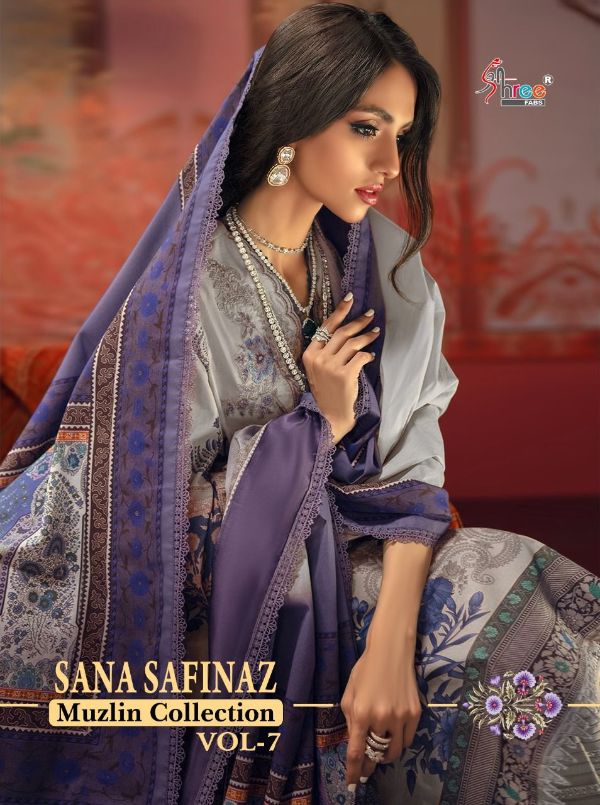 Shree Fabs Presnets Sana Safinaz Muzlin Collection Vol-07 Pakistani Suit Wholesale Rate In Surat