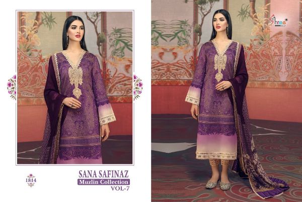 Shree Fabs Presnets Sana Safinaz Muzlin Collection Vol-07 Pakistani Suit Wholesale Rate In Surat