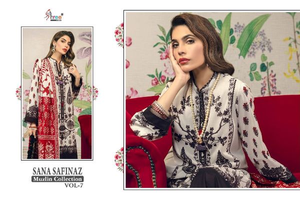Shree Fabs Presnets Sana Safinaz Muzlin Collection Vol-07 Pakistani Suit Wholesale Rate In Surat