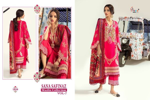Shree Fabs Presnets Sana Safinaz Muzlin Collection Vol-07 Pakistani Suit Wholesale Rate In Surat