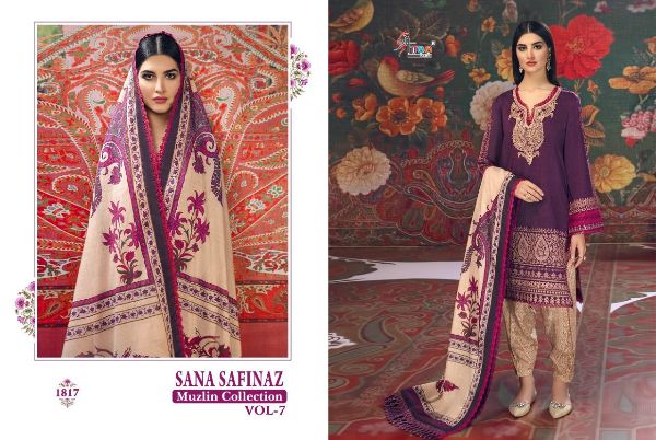 Shree Fabs Presnets Sana Safinaz Muzlin Collection Vol-07 Pakistani Suit Wholesale Rate In Surat