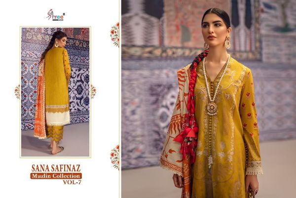 Shree Fabs Presnets Sana Safinaz Muzlin Collection Vol-07 Pakistani Suit Wholesale Rate In Surat