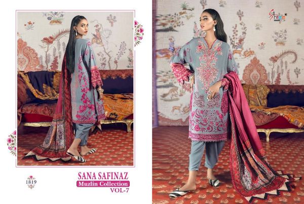 Shree Fabs Presnets Sana Safinaz Muzlin Collection Vol-07 Pakistani Suit Wholesale Rate In Surat