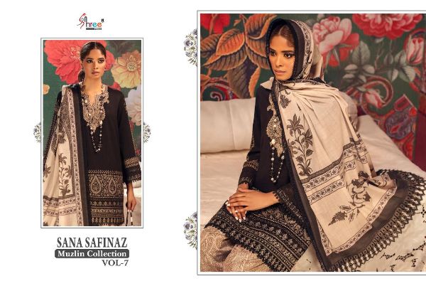 Shree Fabs Presnets Sana Safinaz Muzlin Collection Vol-07 Pakistani Suit Wholesale Rate In Surat