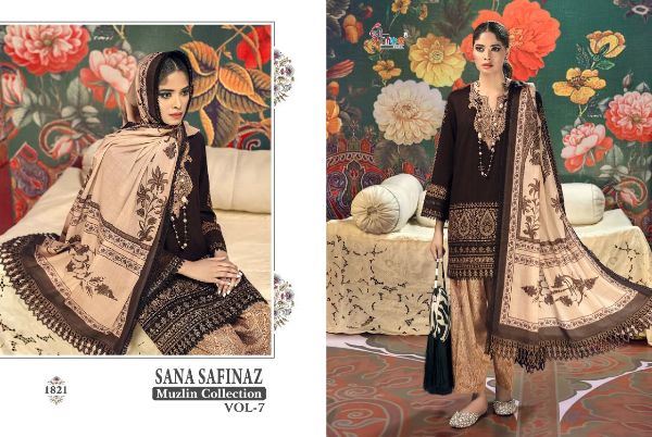 Shree Fabs Presnets Sana Safinaz Muzlin Collection Vol-07 Pakistani Suit Wholesale Rate In Surat