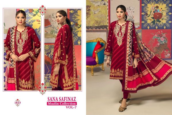 Shree Fabs Presnets Sana Safinaz Muzlin Collection Vol-07 Pakistani Suit Wholesale Rate In Surat