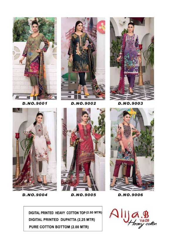 Keval Fabs Presnets  Alija B Vol 9 Heavy Cotton Printed Ladies Suits Wholesale Rate In Surat