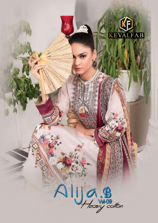 Keval Fabs Presnets  Alija B Vol 9 Heavy Cotton Printed Ladies Suits Wholesale Rate In Surat