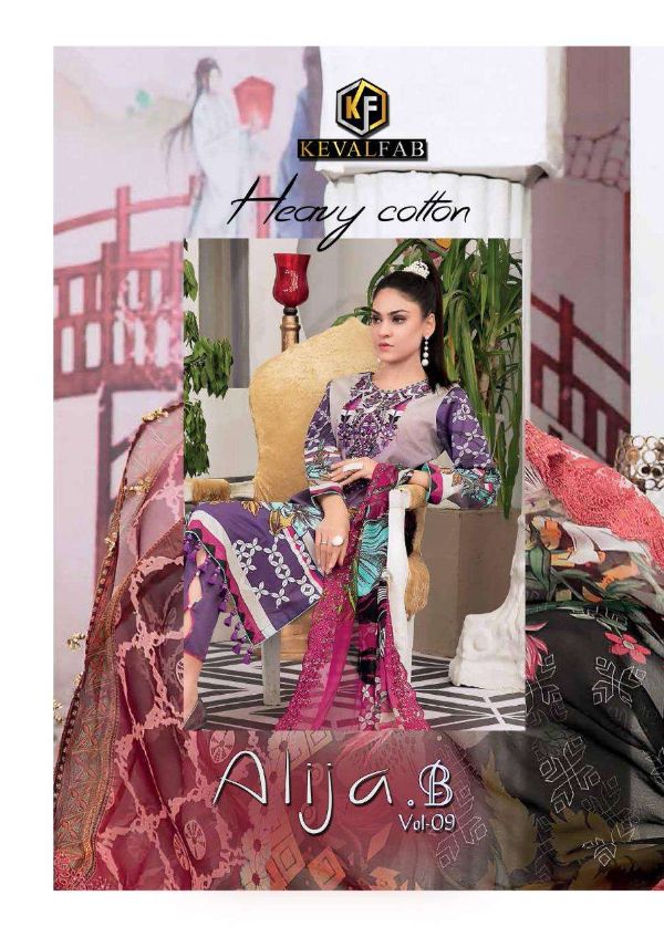 Keval Fabs Presnets  Alija B Vol 9 Heavy Cotton Printed Ladies Suits Wholesale Rate In Surat