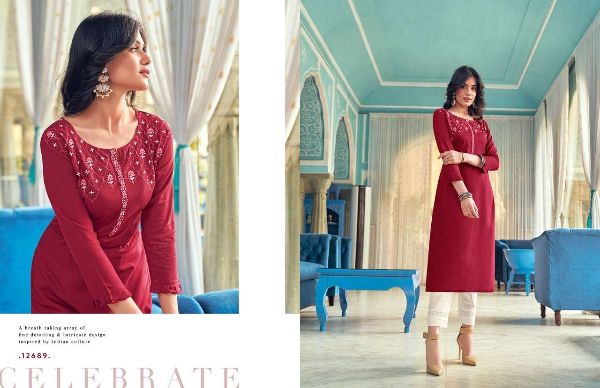 Kalaroop  Presnets Lily Vol 20  Rayon Embroidery Casual Wear Tops Wholesale Rate In Surat