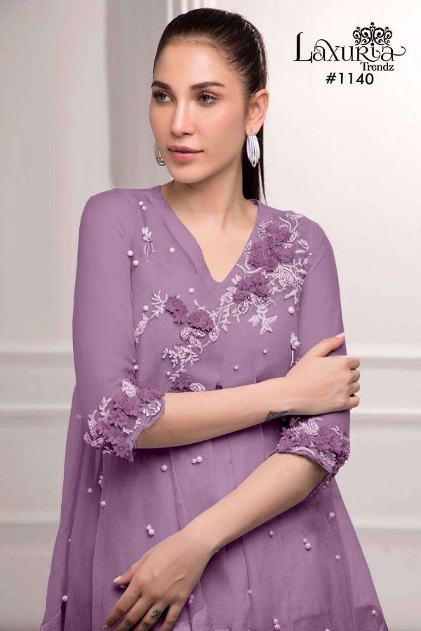 Sai Dresses Presnets 1140 Georgette Handwork Tunic With Cotton Pant Pakistani Collection Wholesale Rate In Surat