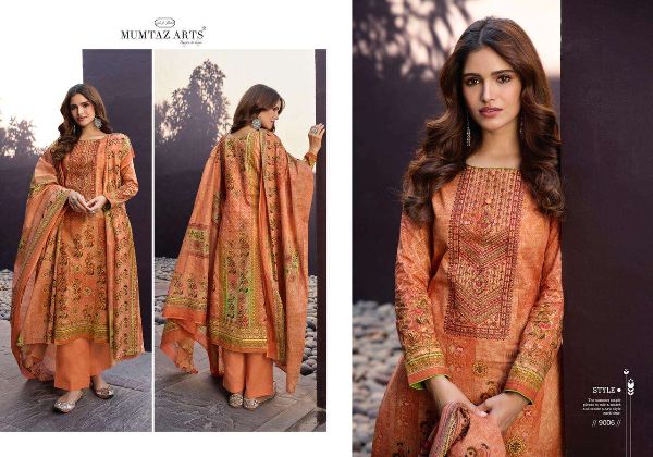 Mumtaz Arts Presnets Parineeta Lawn Cotton Designer Fancy Suits Wholesale Rate In Surat