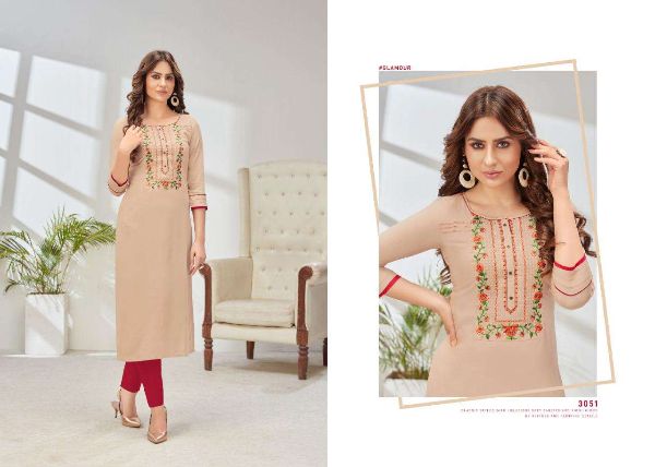 Rangoon Presents  Pahel Rayon Work Simple Wear Fancy Kurtis Wholesale Rate In Surat