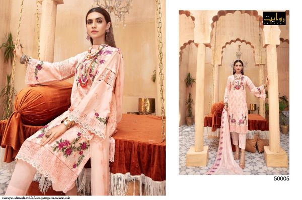 Rawayat Presnets  Afrozeh Vol 3 Faux Georgette Salwar Suit Wholesale Rate In Surat